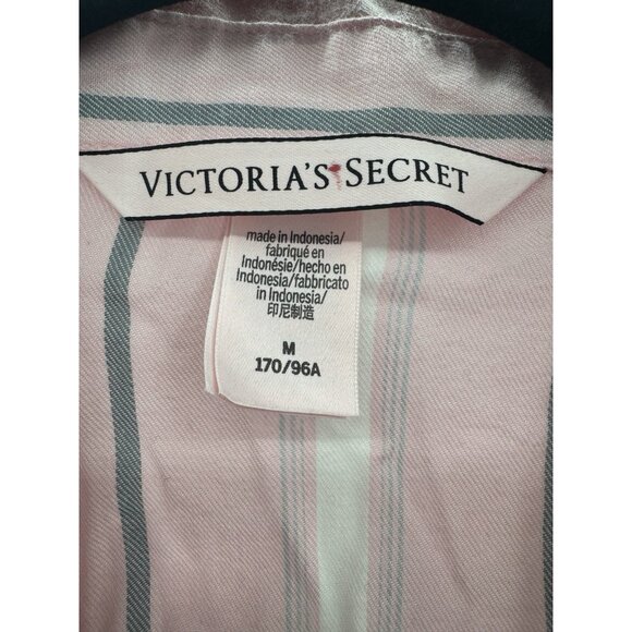 Victorias Secret Womens Medium Striped Pajama Set Y2K 90s Retro Classic Lounge - Picture 7 of 16